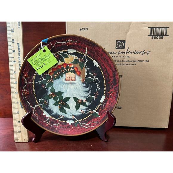 Vintage 2003 Home Interiors Santa Plate Perfect For Santa's Cookies - Picture 4 of 4